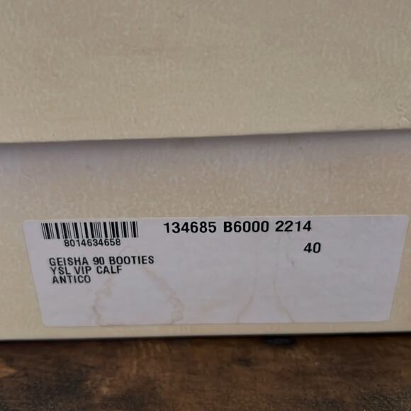 Yves Saint Laurent Vintage Close Toe Clog Geisha 90 Leather Booties EU40/US 10 - Picture 13 of 13